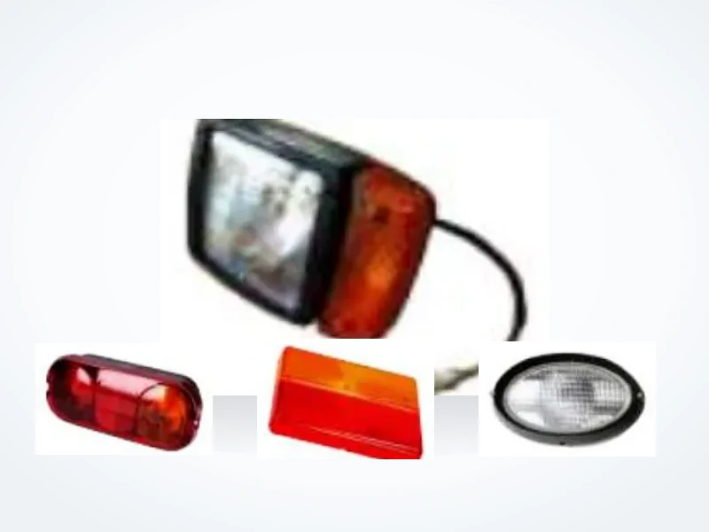 JCB lights and lenses — headlamps, rear combination work lamps and indicator lenses