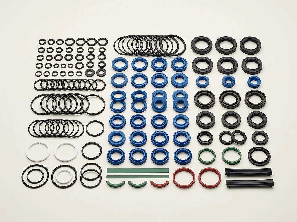 JCB hydraulic seals and seal kits — cylinder seal kits, piston seals, rod seals and O-rings